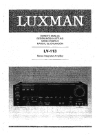 Luxman LV-113-Owners-Manual
